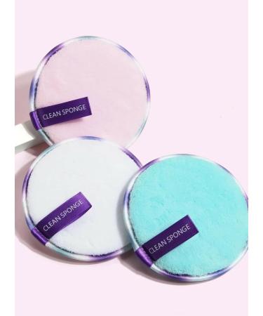 Make-up removal pads make-up remover puff/pads powder puff 3 pieces.