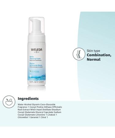 Weleda Gentle Cleansing Foam with Witch Hazel Extracts - 5.0 fl oz (150 ml) - Buy Online on GoSupps.com
