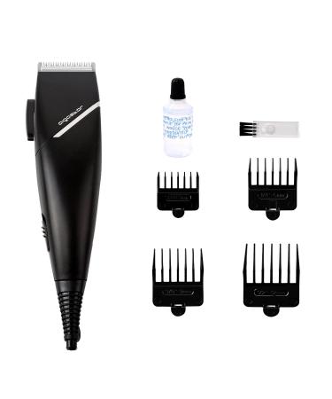 Aigostar Mr. Black electrical hair and beard cutters for men set with 4 attachments 15 watts 1.65m cable length black.Disposable packaging .. black white