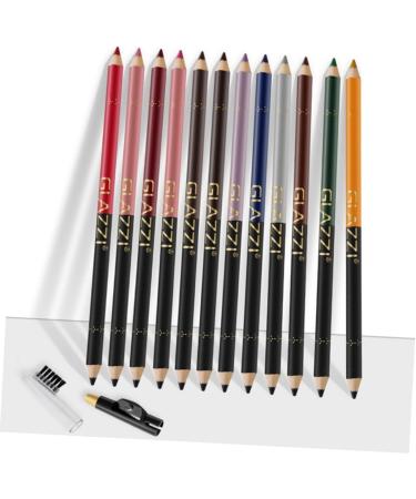 VINTORKY 12pcs Lip Liner Eyeliner Natural Pen Makeup Lip Liner Makeup Supplies Eyebrow Pencil Black Wood - Buy Online on GoSupps.com