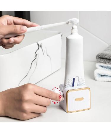 Convenient Toothpaste Squeezer Wall-Mounted Toothpaste Dispenser Cream Tube Squeezer Plastic Material for Lazy People White - Buy Online on GoSupps.com