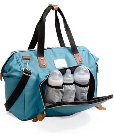 Fume London Baby Bag | Stylish Diaper Bag & Multifunctional Travel Bag for Moms & Dads - Blue - Buy Online on GoSupps.com