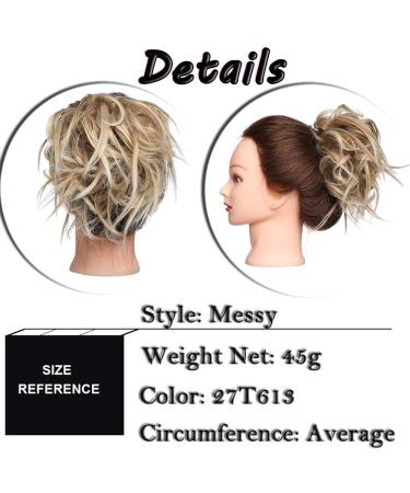 SEGO Curly Hairpiece Tie - Natural 45G Coffee Brown & Blonde Hair Bun Extension | Updo Hairband - Buy Online on GoSupps.com