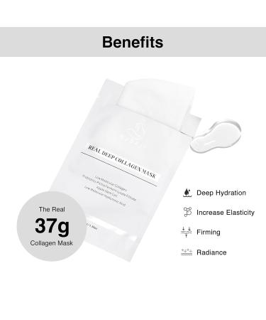 Hydrating Collagen Face Mask with Apple Stem Cells - Overnight Hydrogel for Elasticity & Pore Minimizing | 5 Pack (37g Each) - International Shipping Available - Buy Online on GoSupps.com