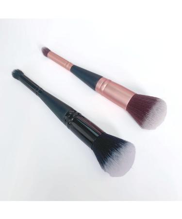 Foundation & Concealer Brush - Dual-Ended Makeup Applicator for Flawless Finish - Cruelty-Free Black Brush for Liquid Cream & Powder - Buy Online on GoSupps.com