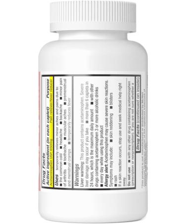 HealthA2Z Pain Relief - Extended Release Acetaminophen 650mg | 250 Caplets | 8-Hour Arthritis Pain Relief | Non-Aspirin Pain Reliever & Fever Reducer - Buy Online on GoSupps.com