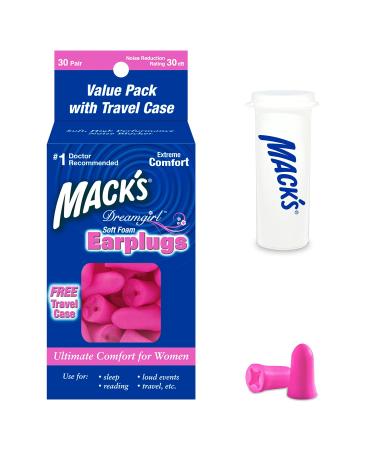 Mack's Dreamgirl Soft Foam Earplugs  30 Pair  Pink - Small Ear Plugs for Sleeping  Snoring  Studying  Loud Events  Traveling & Concerts - Buy Online on GoSupps.com