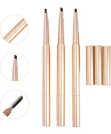 CIMAXIC 3pcs double ended eyebrow pencil black pencils cosmetic eyebrow pencil Makeup Supplies Rose neutral - Buy Online on GoSupps.com