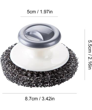 Metal Sponge for Washing Dishes | Ergonomic Dish Scrubber Cleaning Brush - Bathroom and Kitchen Accessory for Floor Bakeware Sink Faucet Plate Range Hood Wall Grill - Buy Online on GoSupps.com