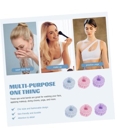 FOMIYES 3paires Bracelets pour Laver le Visage Manchettes lastiques Flanelle de Bracelets Spa pour Nettoyage du Visage - Buy Online on GoSupps.com