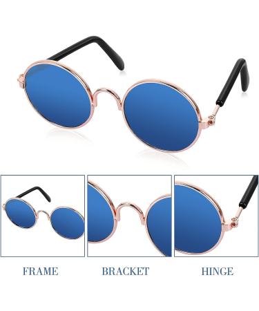 Molain Pet Sunglasses - 4Pcs Round Classic Cat UV Protection for Small Dogs & Dolls | Party Cosplay Costume Photo Props - Buy Online on GoSupps.com