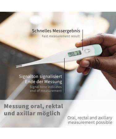 Pulox Digital Thermometer - Accurate LCD Display & Acoustic Signal for Oral Rectal and Axillary Temperature Measurement | Fast International Shipping - Buy Online on GoSupps.com