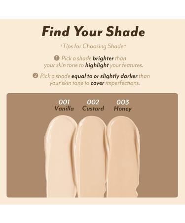 I'm Concealer - 2-in-1 Liquid Concealer with Dual Applicator | Lightweight, Moisturizing, High-Coverage | Non-Creasing Formula | 002 Custard, 0.35 Oz - Buy Online on GoSupps.com