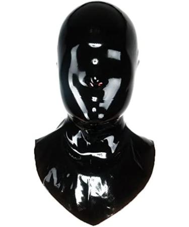 Unisex Black Latex Hood Rubber Mask - Open Nose Execution Mask | International Shipping - Buy Online on GoSupps.com