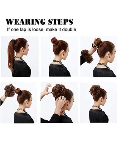 SEGO Hair Part Hair Tie - Dutt Hair Extensions Updo with Rubber Band | Coffee Brown & Blonde #27T613 | Shop Internationally - Buy Online on GoSupps.com