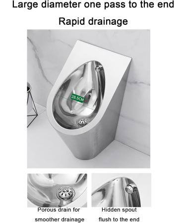 Household Products Wall-Mounted Commercial Flushing urinals Men's Public Toilet Stainless Steel Induction urinals Bathroom Urinal Funnel Toilet Used in Bars Hotels Sc (Package a) - Buy Online on GoSupps.com