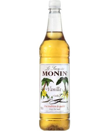 Monin Premium Vanilla Coffee Syrup - 1L Plastic Bottle with Pump - Buy Online on GoSupps.com
