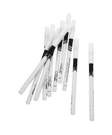DRESSOOS 40 Pcs Lying Silkworm Eyeliner Lip Liner Pencil Eye Makeup Accessories Gel Wooden Pole White