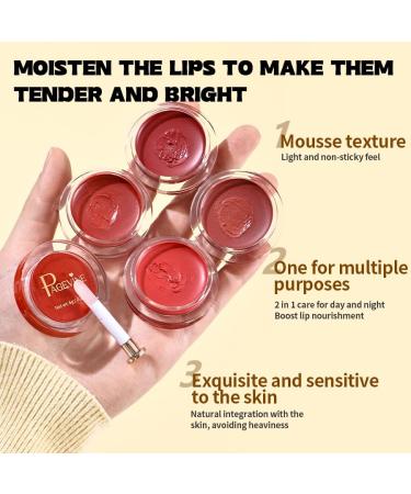Dau Dau Glossy Lip Balm Midnight Sun Lip Mask 2 in 1 Lip Care for Day and Night Softer Fuller Lips by Natural Lip Enhancer 04#Cranberry - Buy Online on GoSupps.com