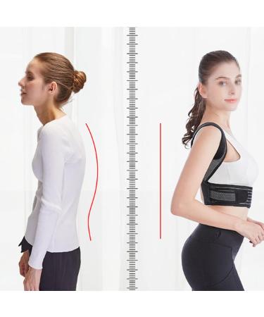 Adjustable Upper Back Brace Soft Breathable Ultra-Light Ergonomics for Clavicle Support and Providing Pain Relief from Neck Shoulder Upper Back Black XS - Buy Online on GoSupps.com