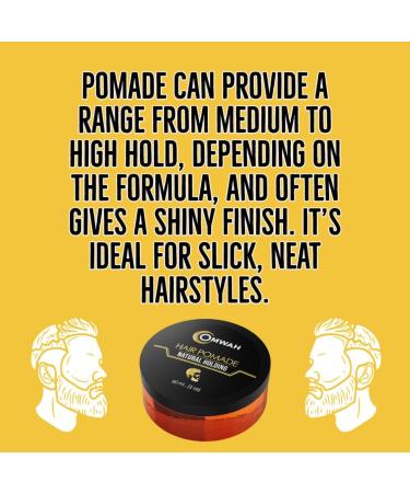 OMWAH Natural Hold Hair Pomade - Strengthens, Volumizes, and Nourishes Hair - Long-Lasting Shine - Flake-Free Formula - For Men and Women - 2oz - Buy Online on GoSupps.com