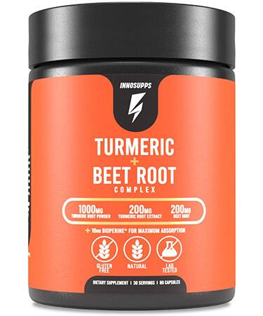 InnoSupps Organic Turmeric and Beet Root Complex Antioxidant - 60 Capsules