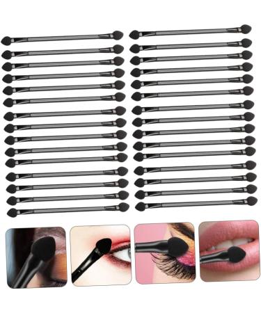 Healeved 90 Pcs black blush makeup eyeshadow sponge wooden handle eye makeup brushes - Buy Online on GoSupps.com