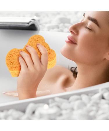 Minkissy 3pcs Bathing Sponges with Hanging Strap - Soft Shower Exfoliating Sponges for Adults & Kids - Yellow Sponge for Body Scrubbing - Bathroom Cleaning Tool - Buy Online on GoSupps.com