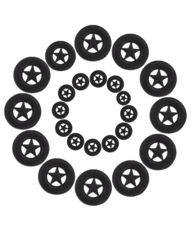 FOMIYES 20 Pairs Anti-Slip Ring for Glasses Eyeglass Ear Hooks Ear Hooks for Glasses Eyeglasses Grip Glasses Ear Hooks Glasses Cushions Glasses Grips Eyeglasses Ear Grips Glasses Accessory Black 1.5X1.5CM