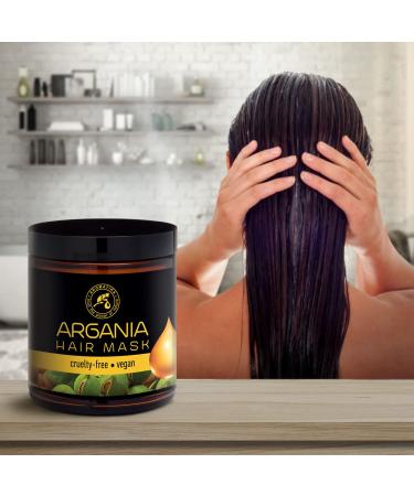 AROMATIKA Argan Hair Mask 8.45 Oz - Restorative Formula with Natural Argan & Coconut Oil - For All Hair Types - Paraben & Dye Free - Buy Online on GoSupps.com