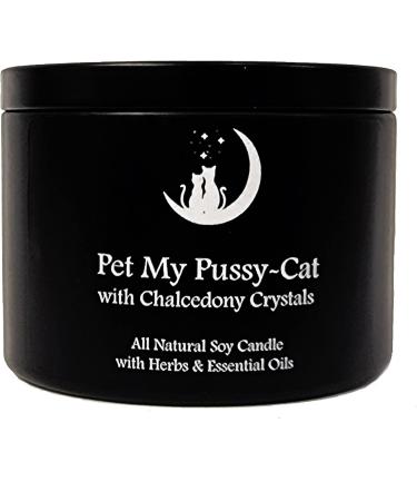 Pet My Pussycat Candle - Natural Soy Candle with Herbs Crystals & Essential Oils for Wiccan Pagan Hoodoo Rituals & Magic Spells - International Shipping Available - Buy Online on GoSupps.com