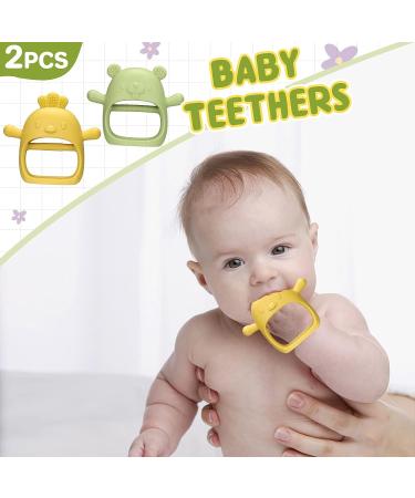TinyHalo 2pcs Silicone Baby Teething Mittens - BPA Free, Anti-Drop, Adorable Chew Toys for Healthy Oral Development - Buy Online on GoSupps.com