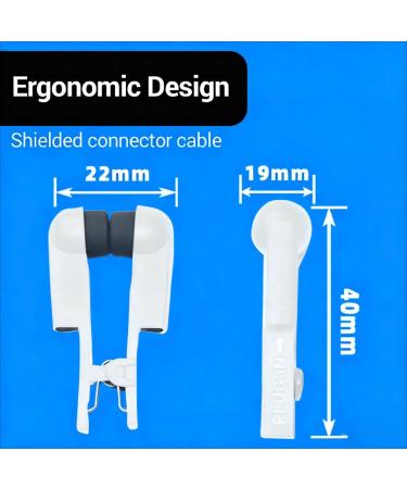 Ear Clip Electrode Double-Sided Rubber Head Comfortable Compatible for Tens Unit & CES Stimulation White + Black 4 Pieces - Buy Online on GoSupps.com