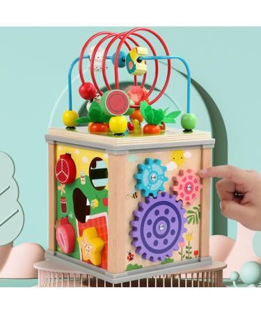 Kidmigo Motoric Cubes | 10-in-1 Wooden Montessori Toys for Kids 1-5 Years | Carrot Harvest Activity Cubes for Early Learning - Buy Online on GoSupps.com