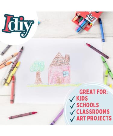 IDIY Individually Packaged Wrapped Boxes Wax Crayons (288 pc) - ASTM Safety Tested - Bulk Art Supplies for Kids, Teachers, Classrooms - 12 Colors, 24 Kits - Buy Online on GoSupps.com