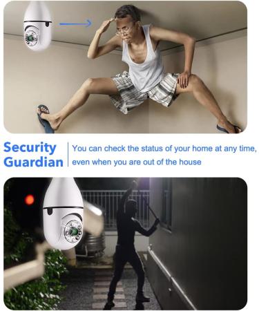 Light Bulb Security Camera 1080P WiFi 2Pack with 64GB SD Card | Motion Detection, Night Vision, Alexa & Google Assistant Compatible - Buy Online on GoSupps.com