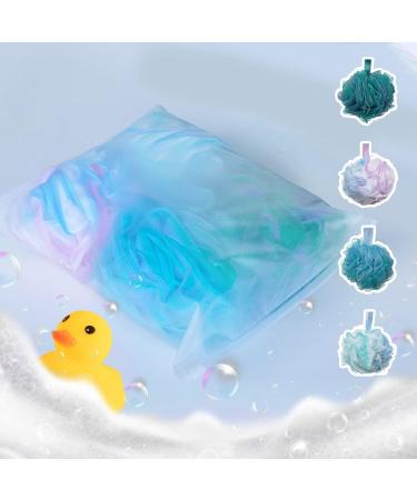 Gincai 4pcs Bath Balls, Puffs, Loofah & Exfoliating Scrub Set - For Thorough Cleansing and Exfoliation - Buy Online on GoSupps.com