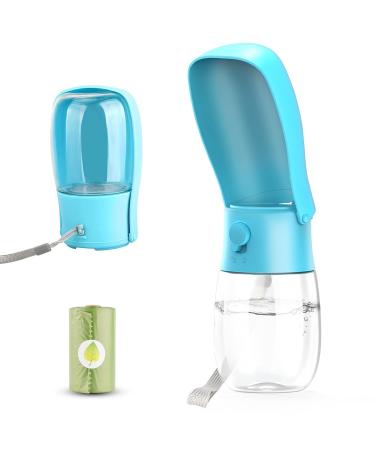 Dog water bottle genetic drinking bottle dogs for on the go with dog crotch bag portable pet water bottle for dog cat outdoor walking hiking travel blue
