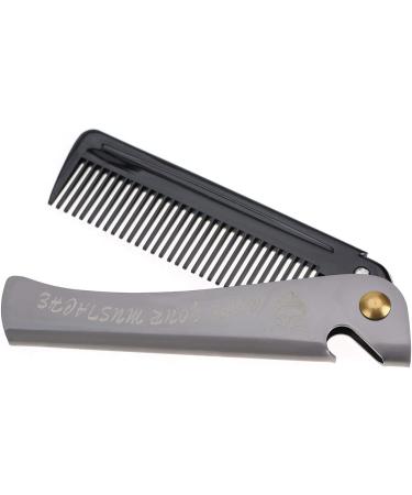Shopping Spree Folding Beard Comb Wooden Beard Comb Stainless Husband wooden comb - Buy Online on GoSupps.com