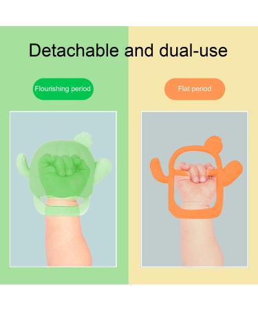 2 Pack Baby Bite Ring Toy | Food-Grade Silicone Teething Aid | Biting Glove for Infants 3+ Months | Soothing Gum Relief - Buy Online on GoSupps.com