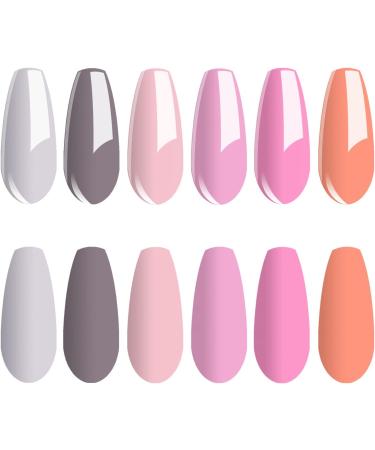 Vishine Gel Nail Polish Kit Set of 6 Color Pink Series UV LED Soak Off Gel 8ml Professional for Home Salon DIY Nail Art Gift Set - Buy Online on GoSupps.com