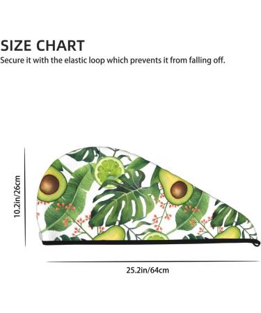 Super Absorbent Watercolor Green Tropical Microfiber Hair Towel Wrap - Quick Dry Coral Velvet for All Hair Types - Buy Online on GoSupps.com