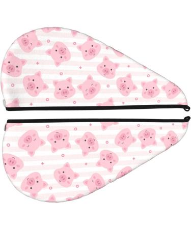 Hair Towel Wrap - Quick-Dry Cartoon Pig Towel Turban | Perfect for Fast Hair Drying | International Shipping - Buy Online on GoSupps.com