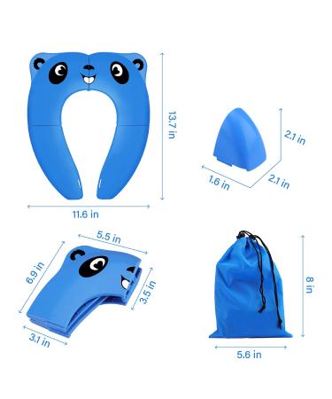 Foldable Portable Potty Seat for Toddlers with Splash Guard - Blue - Buy Online on GoSupps.com