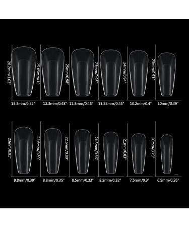 FEIlei Full Cover Nail Tips Extra-Long for Press On Nails Manicure Tools Salon-Home DIY White - Buy Online on GoSupps.com