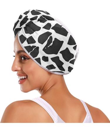Black Graffiti Hair Towel 2 Pack - Super Absorbent Quick Dry Hair Turbans for Women & Girls | Ideal Hair Drying Solution - Buy Online on GoSupps.com