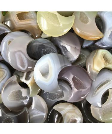 Natural Crystal Rough Natural Agate Geode Moon Shaped Crystal Cluster Half Moon Agate Geode Carved Crystal Stones Reiki Natural Stones and MineralsCrystal dingchi - Buy Online on GoSupps.com