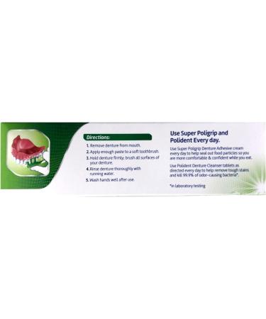 Polident Dentu-Creme Denture Cleaner 3.9 oz - Pack of 2 | Effective Denture Cleaning Solution - Buy Online on GoSupps.com