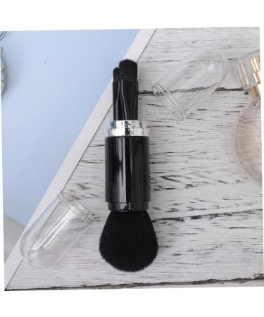 NOLITOY Portable Cosmetic Brush Set - 4-in-1 Retractable Makeup Brush Double Ended Boxed for Home Use - Perfect Travel Size Beauty Set in Black - Buy Online on GoSupps.com