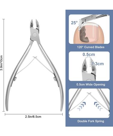 EEEKit Ingrown Toenail Clippers Professional Pedicure Thick Toenail Straight Blade Cutter Tool for Seniors - Buy Online on GoSupps.com